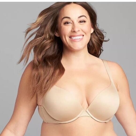 CACIQUE Boost push up plunge nude bra Size 40C Tan Bra - Picture 1 of 9